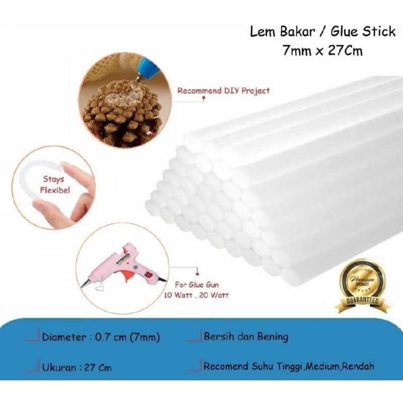 Jual Glue stick / lem tembak / lem lilin / lem bakar uk 20cm | Shopee ...