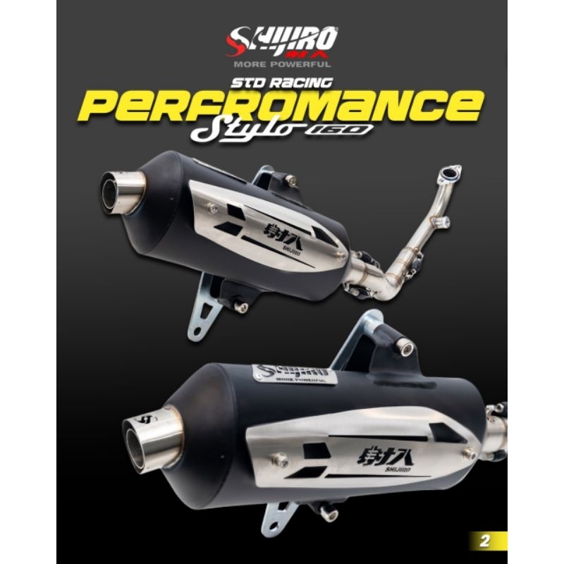 Jual KNALPOT STANDAR RACING SHIJIRO TYPE PERFORMANCE BLACK FOR HONDA ...