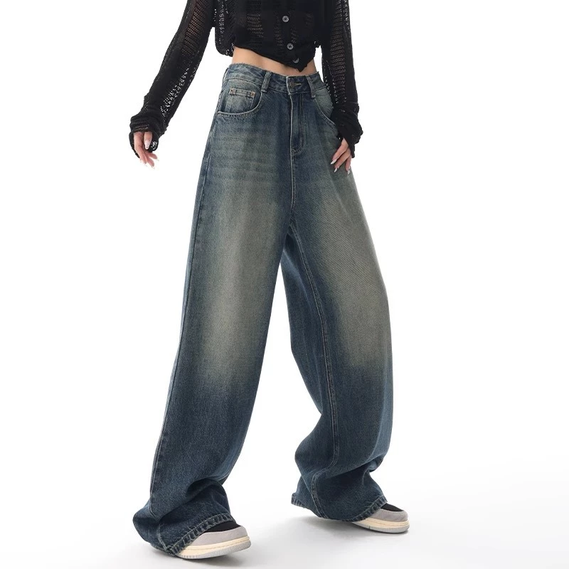 Detail jahitan import rapi pada Keygirl Celana Baggy Jeans