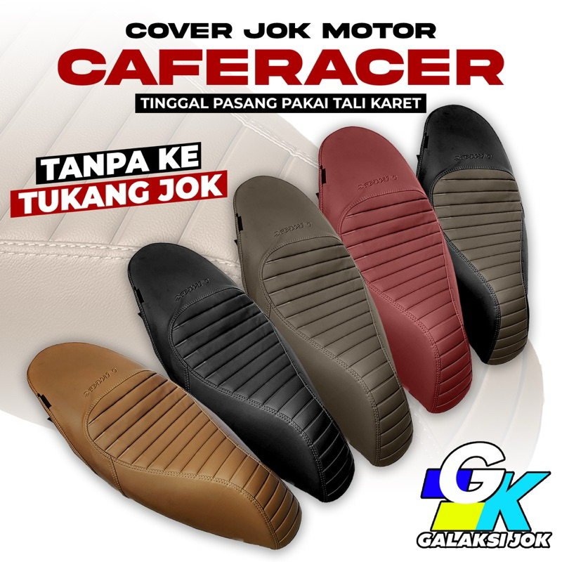 Cover Jok Motor Caferacer Tinggal pasang Scoopy Vario PCX Beat Nmax Aerox Fazzio