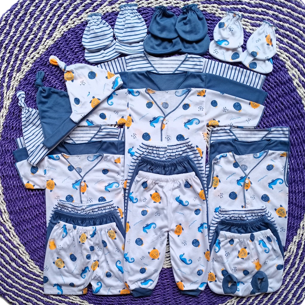 Jual 27 PCS Paket Hemat Baju Bayi Baru Lahir Paket Baju Newborn Bulan