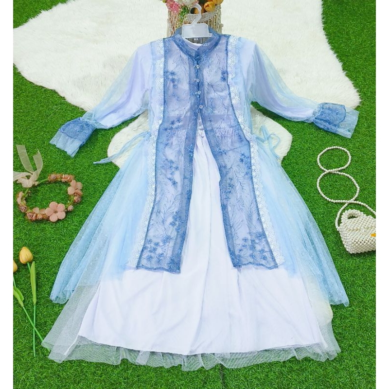 Jual RB Set Rok Raya Outer Brukat Tyle Anak 3-15 Tahun Size 14 Bisa ...