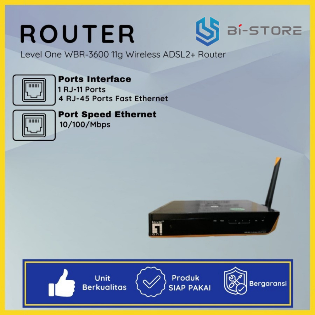 Jual Wireless Router Levelone WBR-3600 Bisa Untuk Fungsi Switch Hub 4 ...
