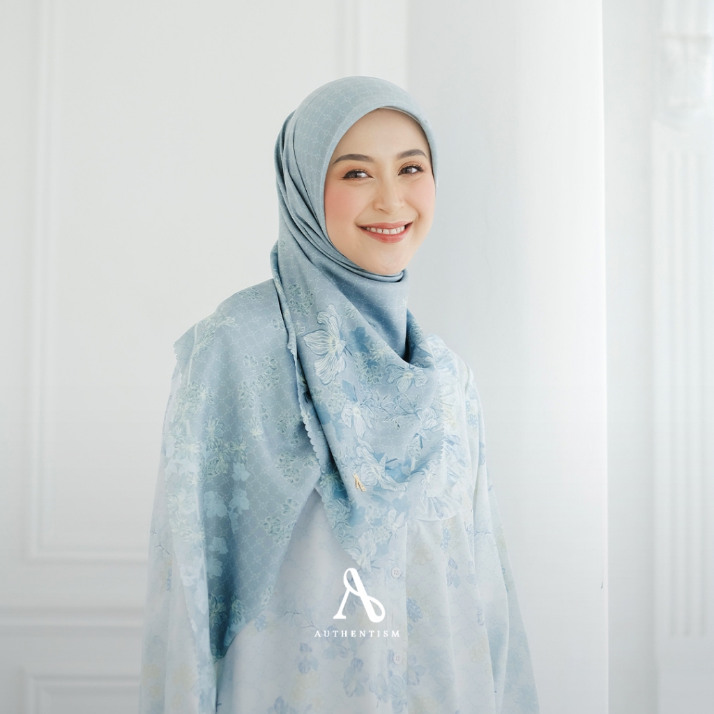 AUTHENTISM ID Safiyah Series Kerudung Segi Empat Motif Dastan Voal Lasercut Premium