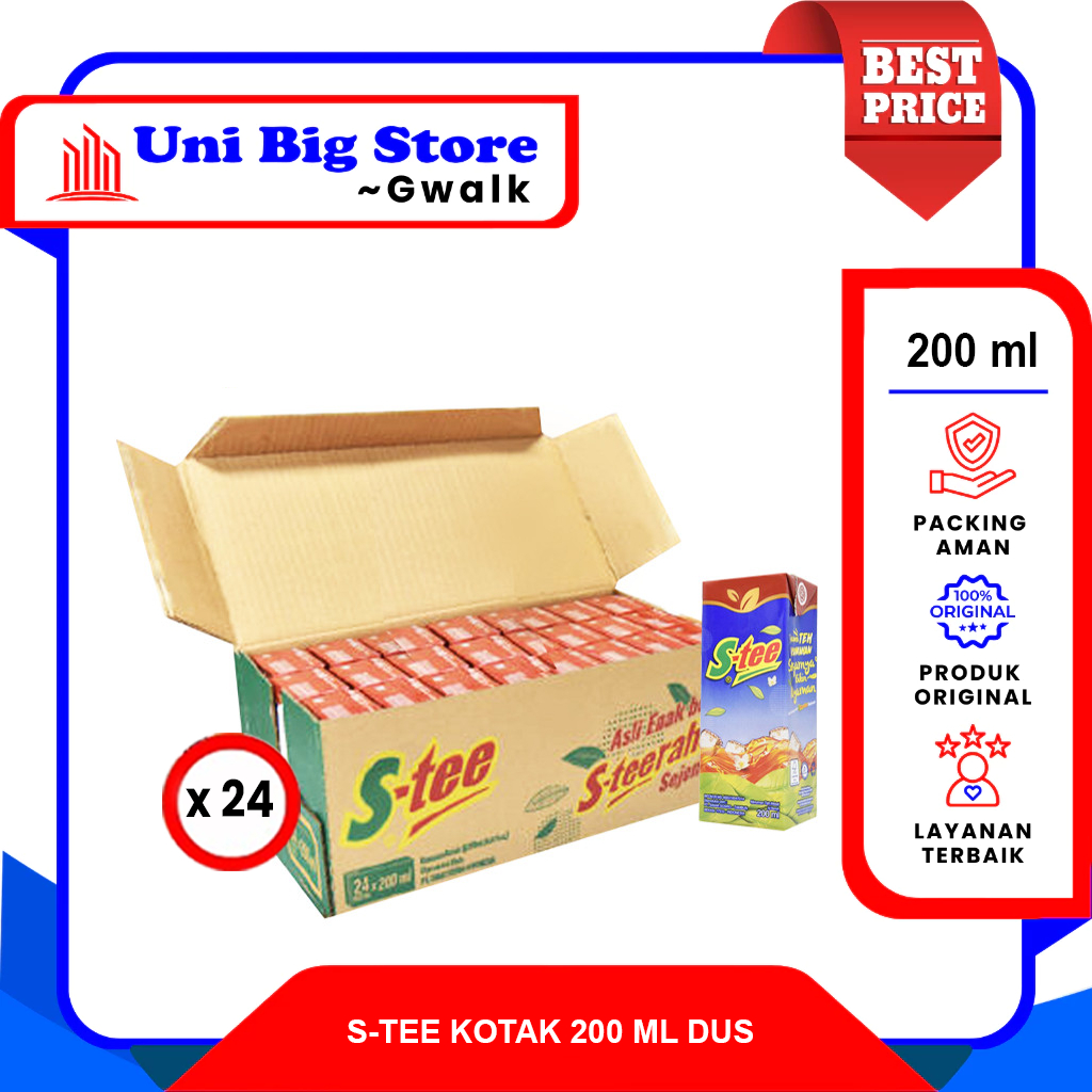 Jual S-TEE TEH KOTAK MELATI JASMINE TEA DUS - (200 ml x 24 pcs ...