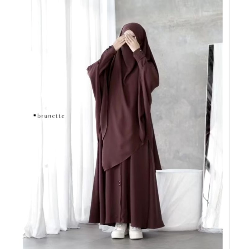 gamis abaya muslimah terbaru 2025 set Khimar