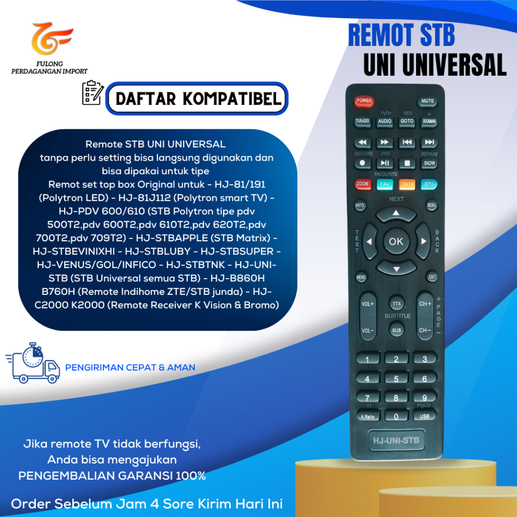 Jual Remote/ Remot Universal STBUNI universal Shopee Indonesia