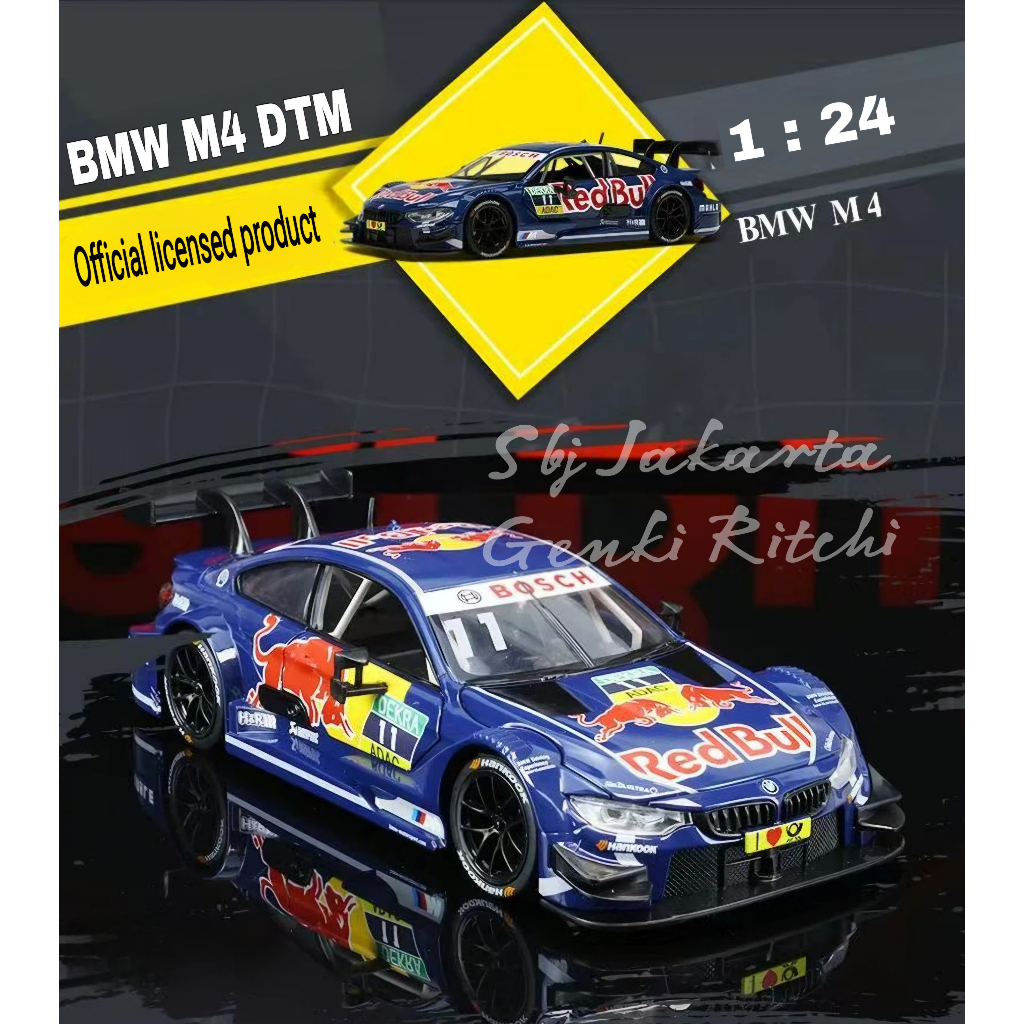 Jual Diecast mobil BMW M4 DTM REDBULL skala 1:24 CCA original licensed ...