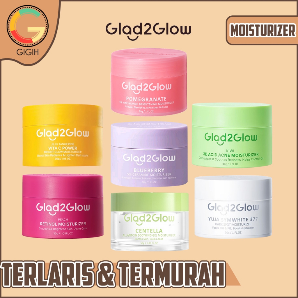 Jual G2G GLAD2GLOW MOISTURIZER / PELEMBAB WAJAH 30GR SERIES ( READY ALL ...