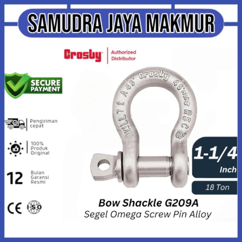 Jual Shackle Omega / Segel Omega G209A Alloy Screw Pin 1 -1/4