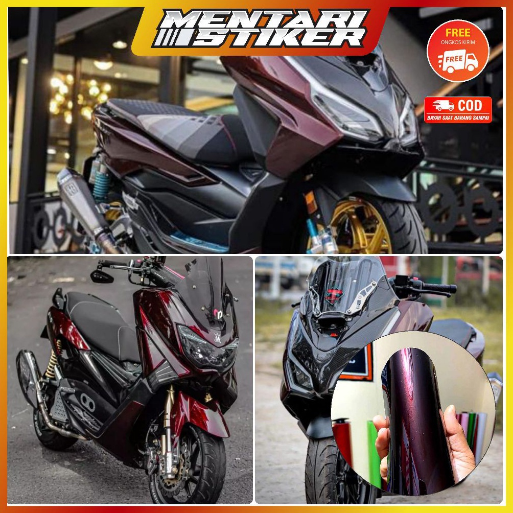Jual KODE P5U STICKER SCOTLITE HITAM LEMBAYUNG MERAH MOONLIGHT RED ...