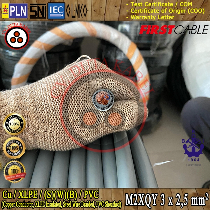 Jual Kabel M2XQY 4x4 mm2 FIRST CABLE (Cu/XLPE/SWB/PVC) Grey /MARINE ...