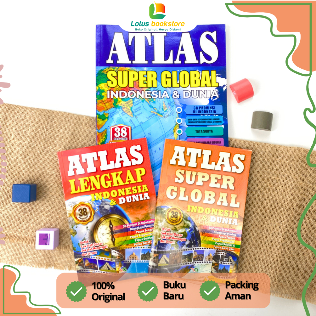 Jual Atlas Global Indonesia dan Dunia 38 & 34 Provinsi - Edisi Terbaru ...