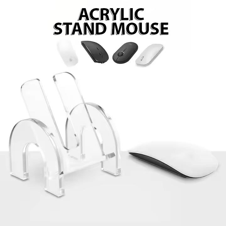 Jual Stand Acrylic Mouse Desktop Holder Display Mouse Tatakan Charging ...