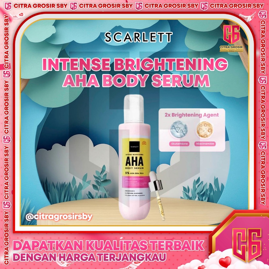 Jual SCARLETT Whitening Intense Brightening AHA Body Serum 5% AHA BHA ...