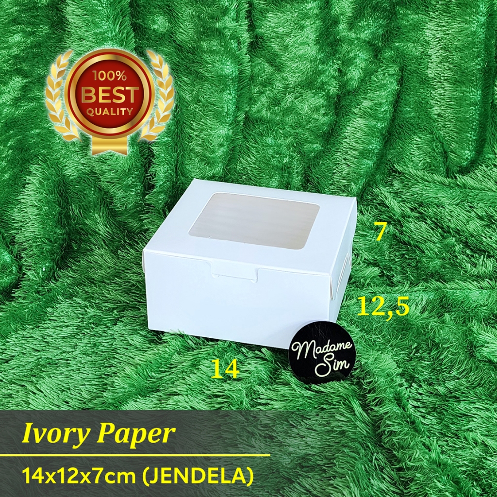 Jual BOX IVORY - SNACK BOX LAMINASI - DUS ROTI - KARDUS 14x12x7 ...