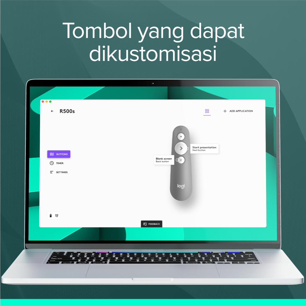Logitech R500s Remote Pointer Presenter Wireless / Bluetooth dengan Laser Merah (6)