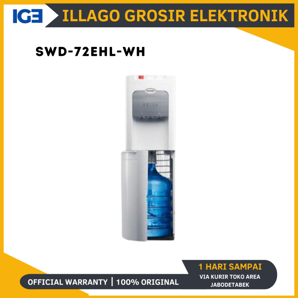 Jual SHARP SWD-72EHL-WH Water Dispenser Bottom Loading (White) | Shopee ...