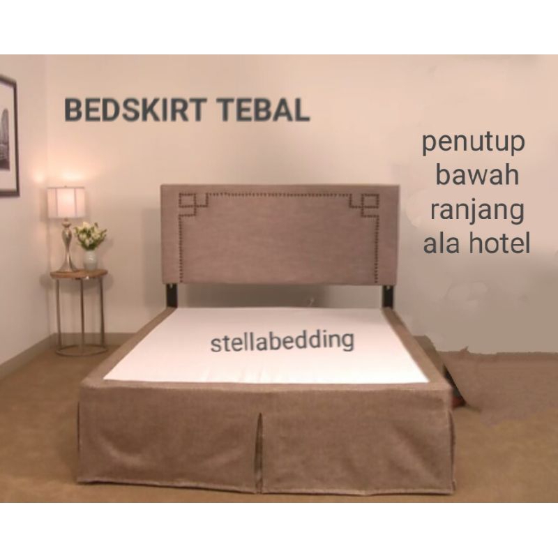 Jual BED SKIRT MINIMALIS BAHAN TEBAL ala di Hotel / Rok Dipan ala hotel ...