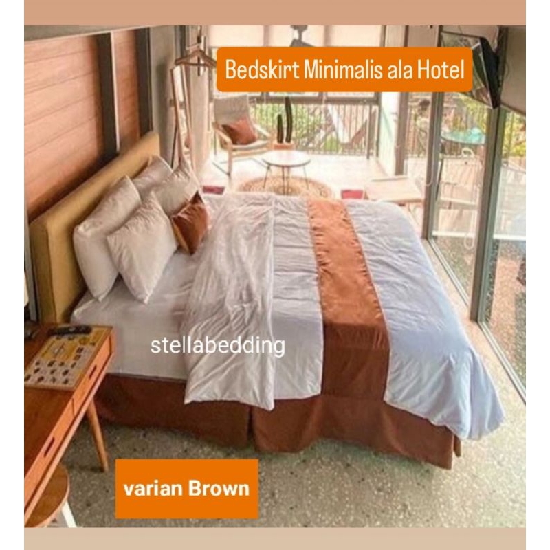 Jual BED SKIRT MINIMALIS BAHAN TEBAL ala di Hotel / Rok Dipan ala hotel ...
