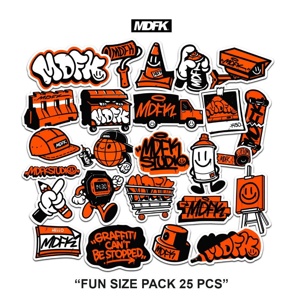 Jual Sticker MDFK FUN SIZE PACK 25 PCS new arrival | Shopee Indonesia