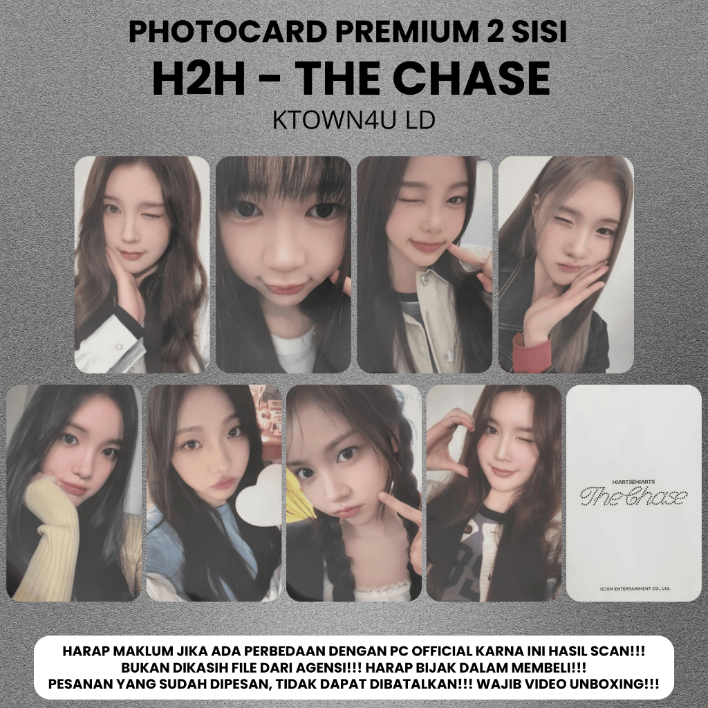 Jual (ISI 8 PCS) Photocard HEARTS2HEARTS H2H THE CHASE - Potocard