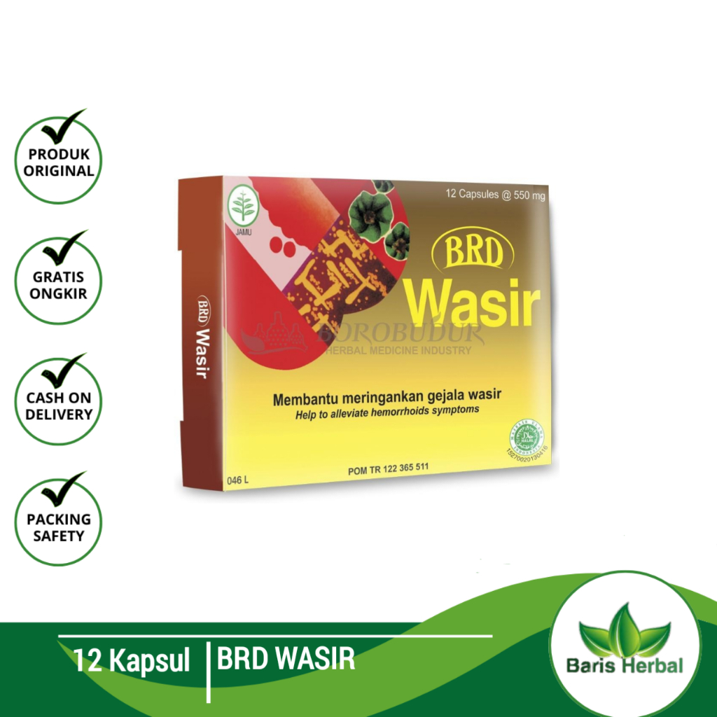 Jual Wasir Borobudur | Membantu Meringankan Gejala Wasir - 12 kapsul ...