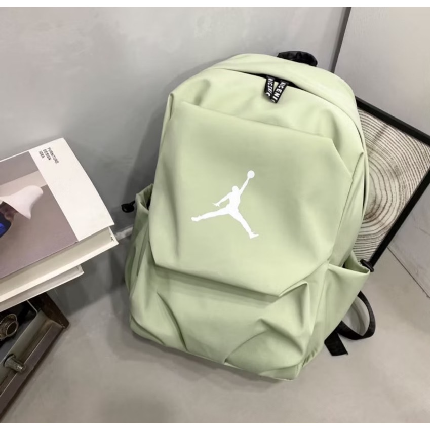 Jual TAS RANSEL JORDAN SIMPLE LOGO ORIGINAL SAGE GREEN BACKPACK / TAS ...