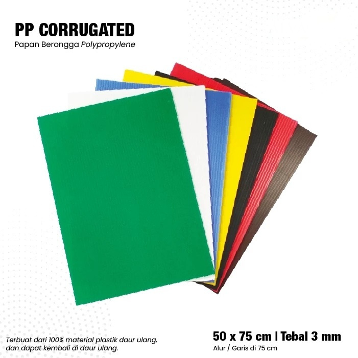 Jual Impraboard / Infraboard / Alvaboard / PP Flute Board 50 cm x 75 cm ...