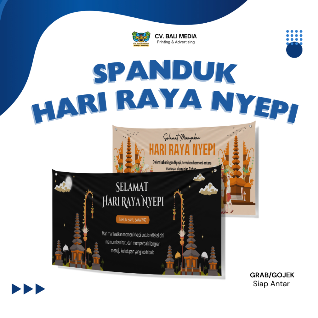 Jual SPANDUK / BANNER HARI RAYA NYEPI CUSTOM | Shopee Indonesia