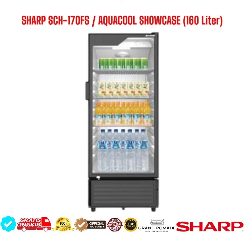 Jual SHARP AQUACOOL SHOWCASE SCH-170FS 160LITER | Shopee Indonesia