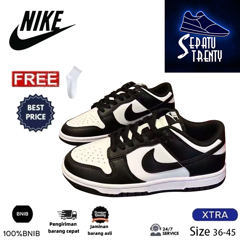 Jual Sepatu Sneakers Dunk Retro Low Black White Panda Authentic 100% ...