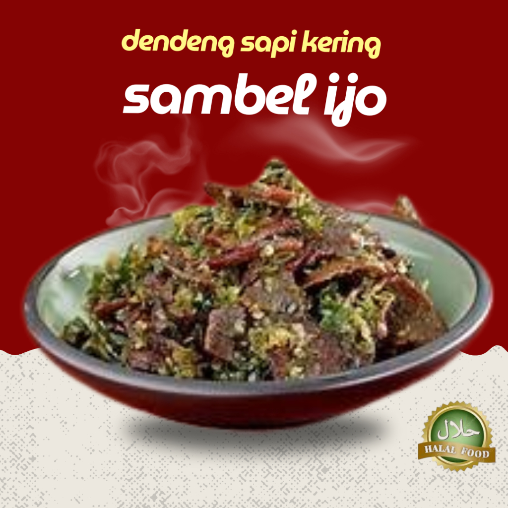 Jual Dendeng Batokok Kering Sambel ijo Daging Sapi Minang Original ...