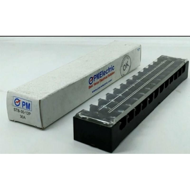 Jual Terminal Blok / Block STB-30-12P / 30A PM Electric / Puma 12 Pole ...