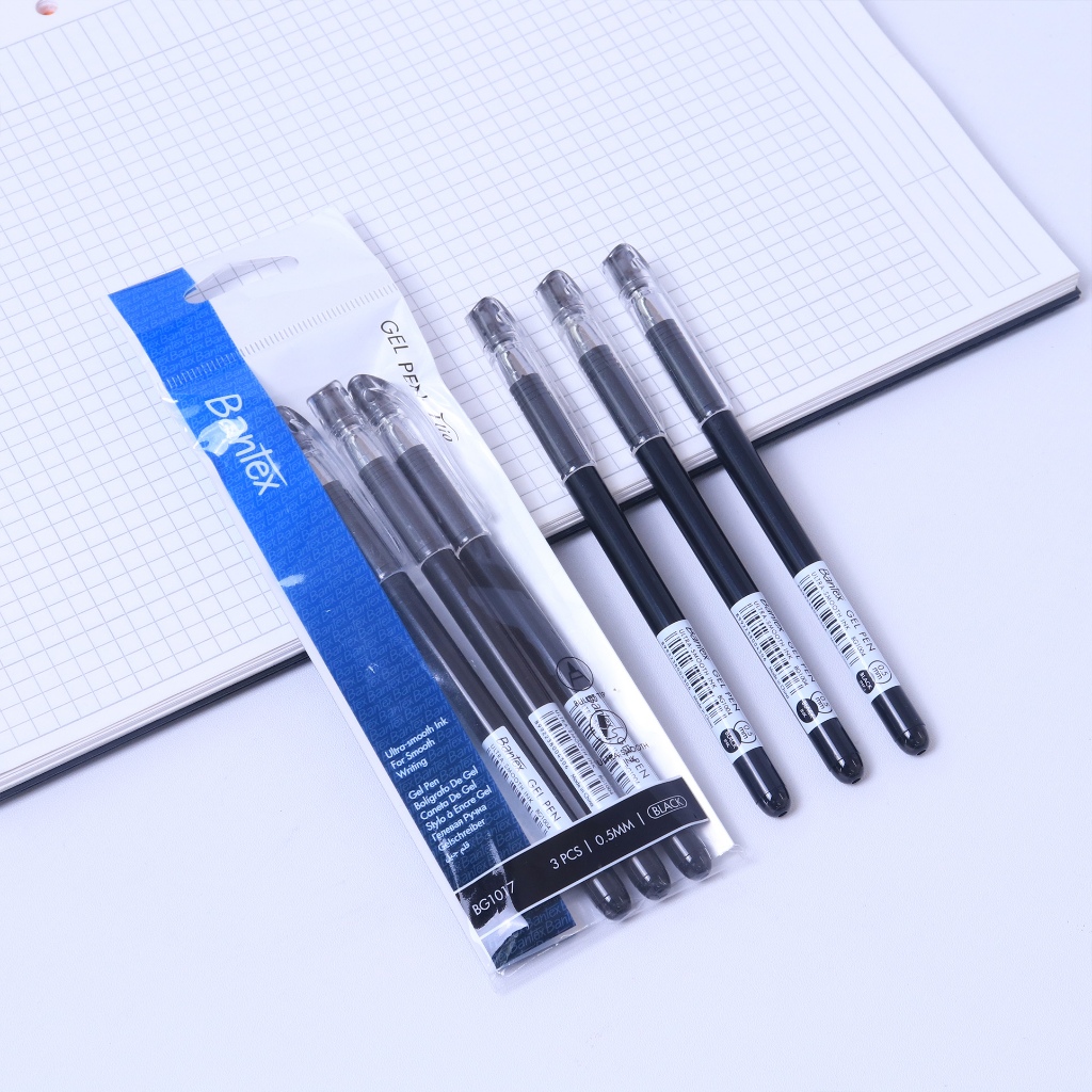 Bantex Gel Pen Tinta Ultra-Smooth / Pena Pulpen 0.5 mm Satu Set BG1017 (5)