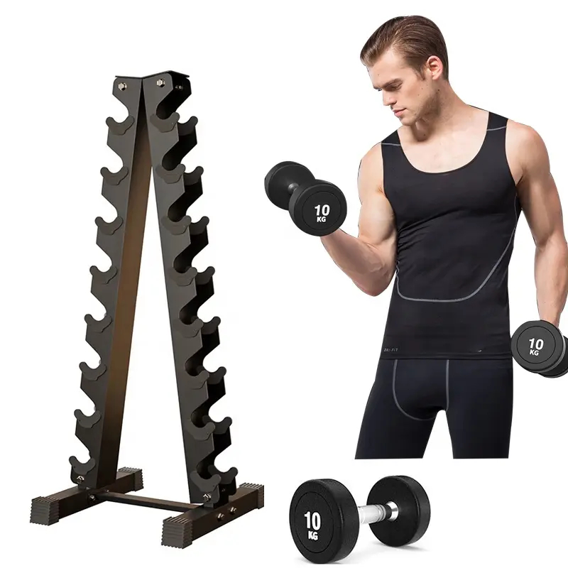 Jual RAK Rack Dumbbell Tiga Susun Segitiga Triangle Rack Tree Weight ...
