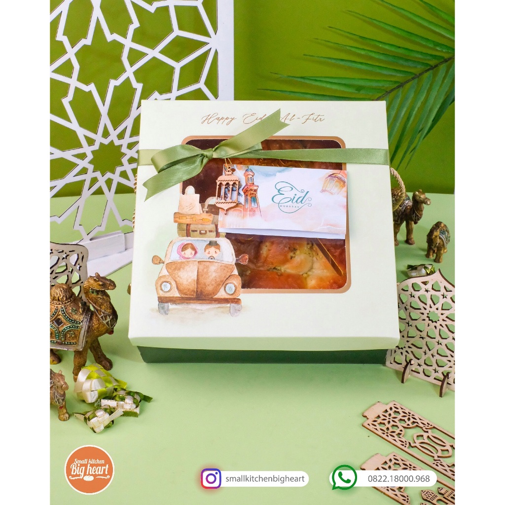 kotak box idul fitri lebaran hampers dengan tali