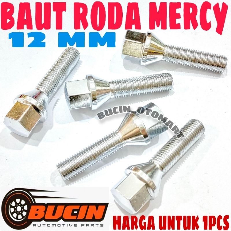 Jual Baut Roda / Baut Mur Roda Mercy 12 MM - Harga untuk 1Pcs | Shopee ...