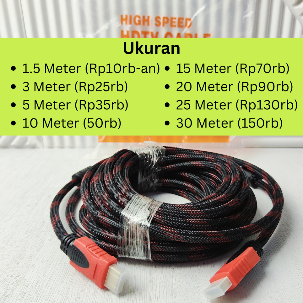 Kabel HDMI 1.5 Meter - 1.4 Gold Plated - High Quality - Stable Trasmission
