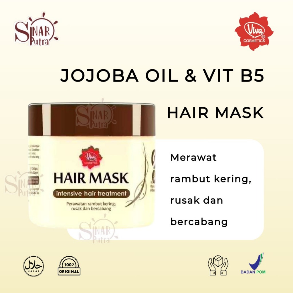 Jual Viva Hair Mask With Collagen Jojoba Oil & Vit B5 200gr | Masker ...