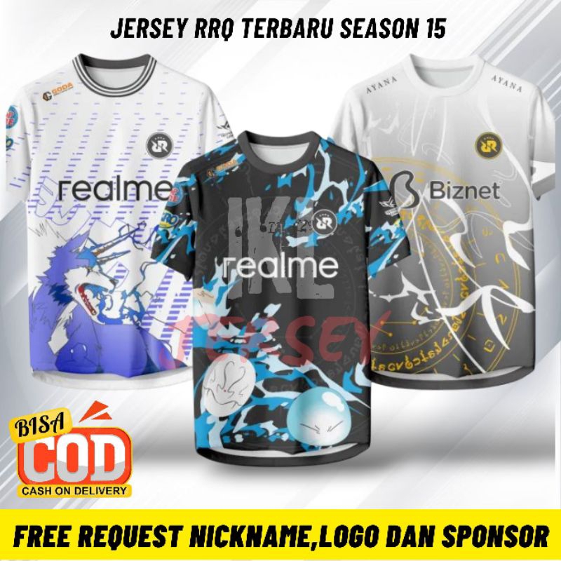 Jual Jersey RRQ Terbaru 2025 SEASON 15 (free request NICKNAME/LOGO ...