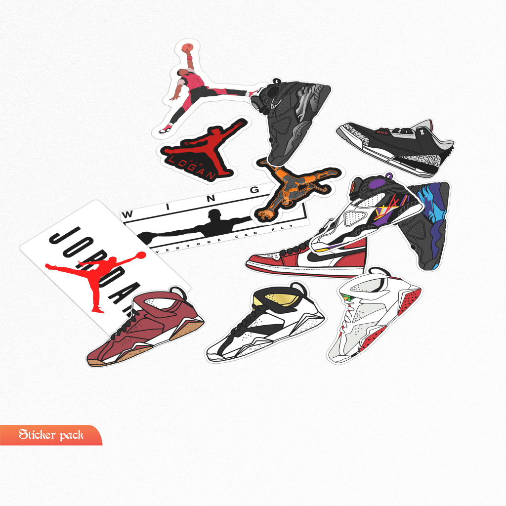 Jual Stiker distro Brand Air Jordan / Sticker Pack | Shopee Indonesia