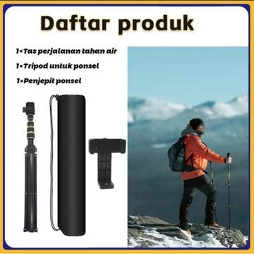 Tripod Stand DJD 2 1m Bahan Logam Holder HP Rotasi 360 Derajat