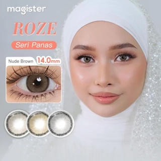 [0.00 s/d -6.00] Magister Softlens Minus Rose softlens 14 mm Lensa kontak berwarna Nude Brown