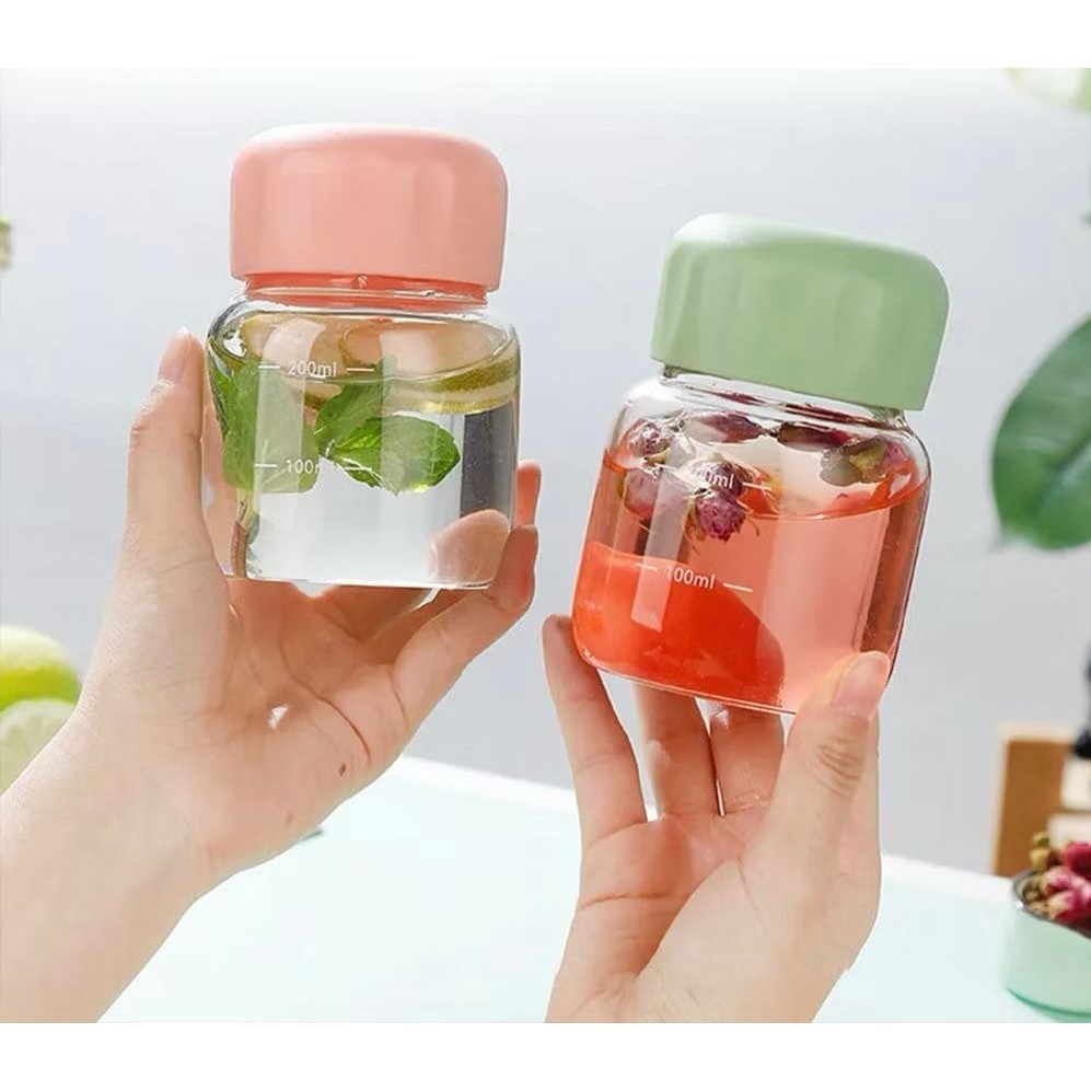 Jual Botol Minum Kaca Mini | Botol Jus Kopi Teh | Tahan Dingin Dan ...