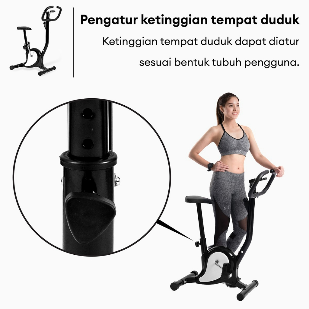 Jual HTD SPORT Sepeda Statis Alat Fitness Exercise Bike Resistensi ...