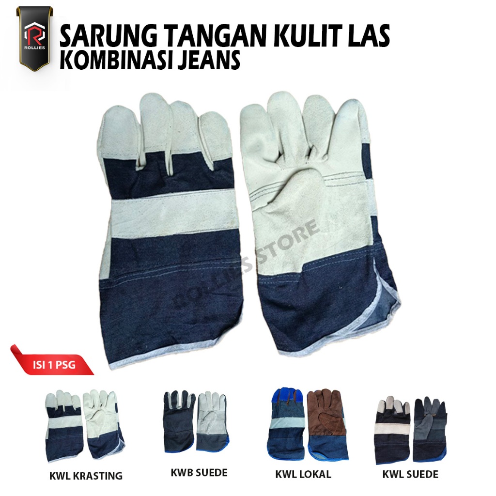 Jual Sarung Tangan Kulit Las Tebal / Sarung Tangan Kerja Kulit ...
