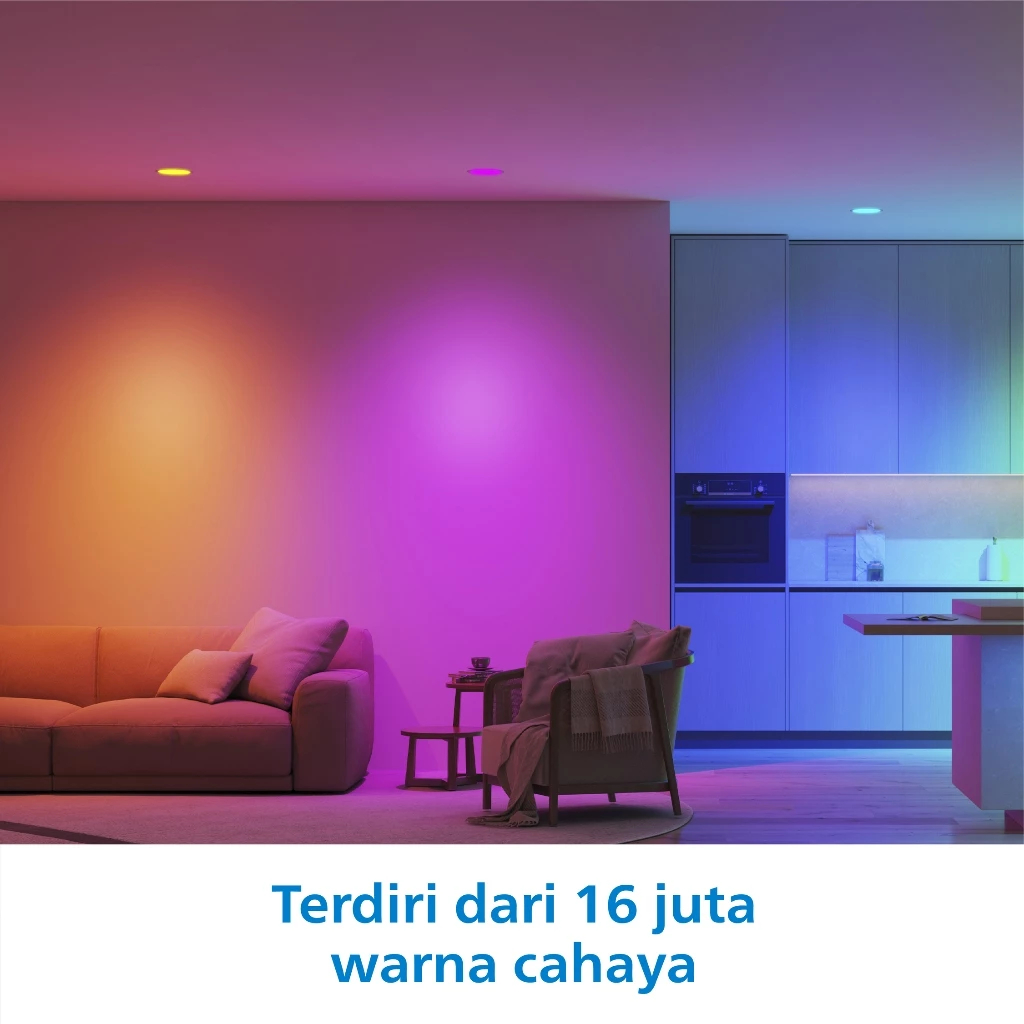 Jual Philips Lampu Smart WiFi LED Downlight 14W D150 Color RGB | Shopee ...