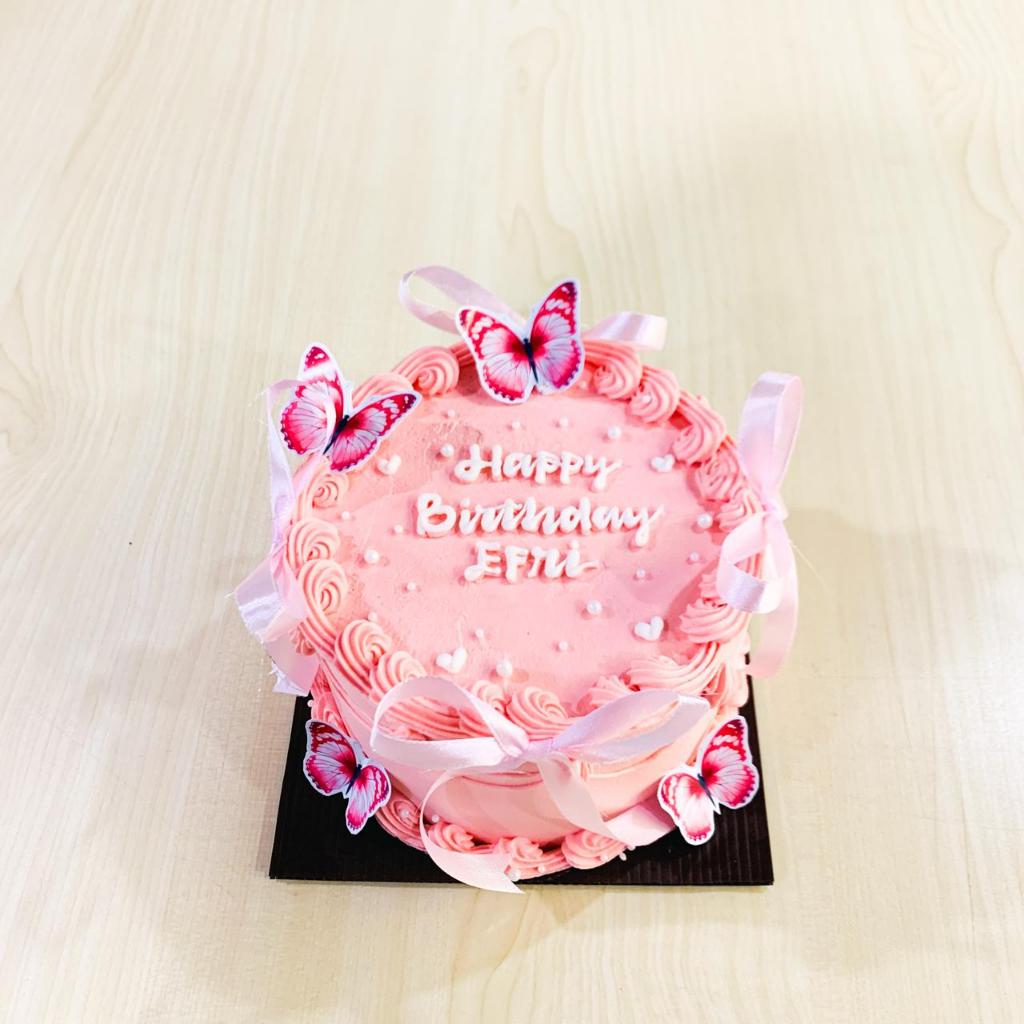 Jual Kue Ulang tahun/Birthday Cake/Kue Ultah Tema Kupu-Kupu/Kue Mini ...