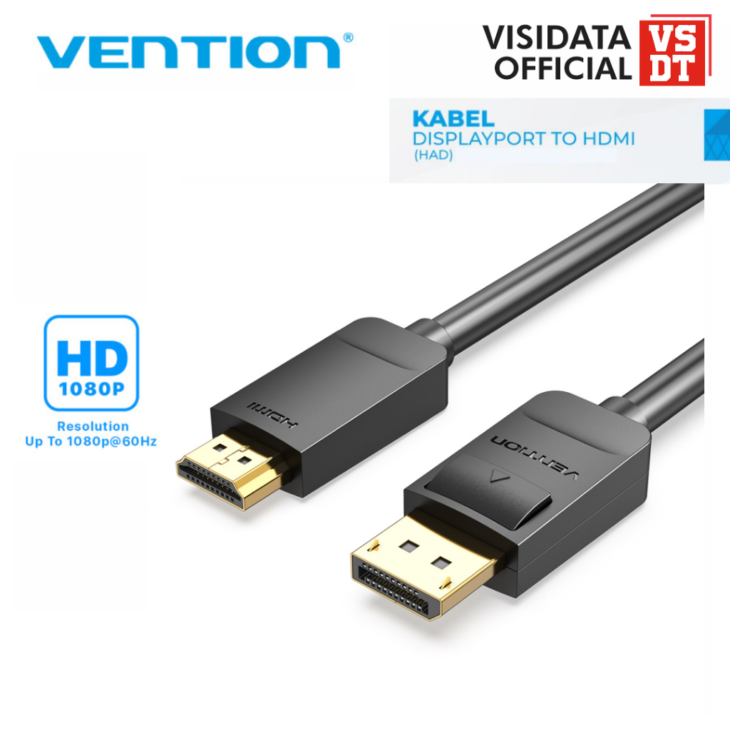 Jual Vention HADBI Kabel Converter Display Port (DP) Male to HDMI Male